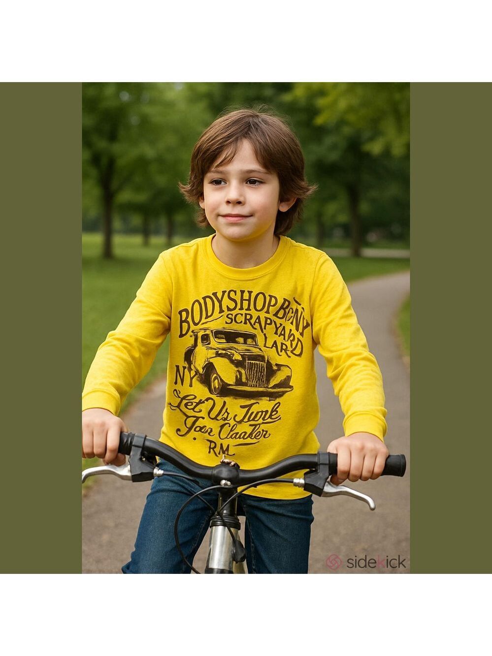 Ruum Brand Kids Yellow Long Sleeve T-Shirt Size Medium 10